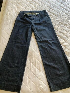 LONDONJEAN Navy Wide-Leg Jeans